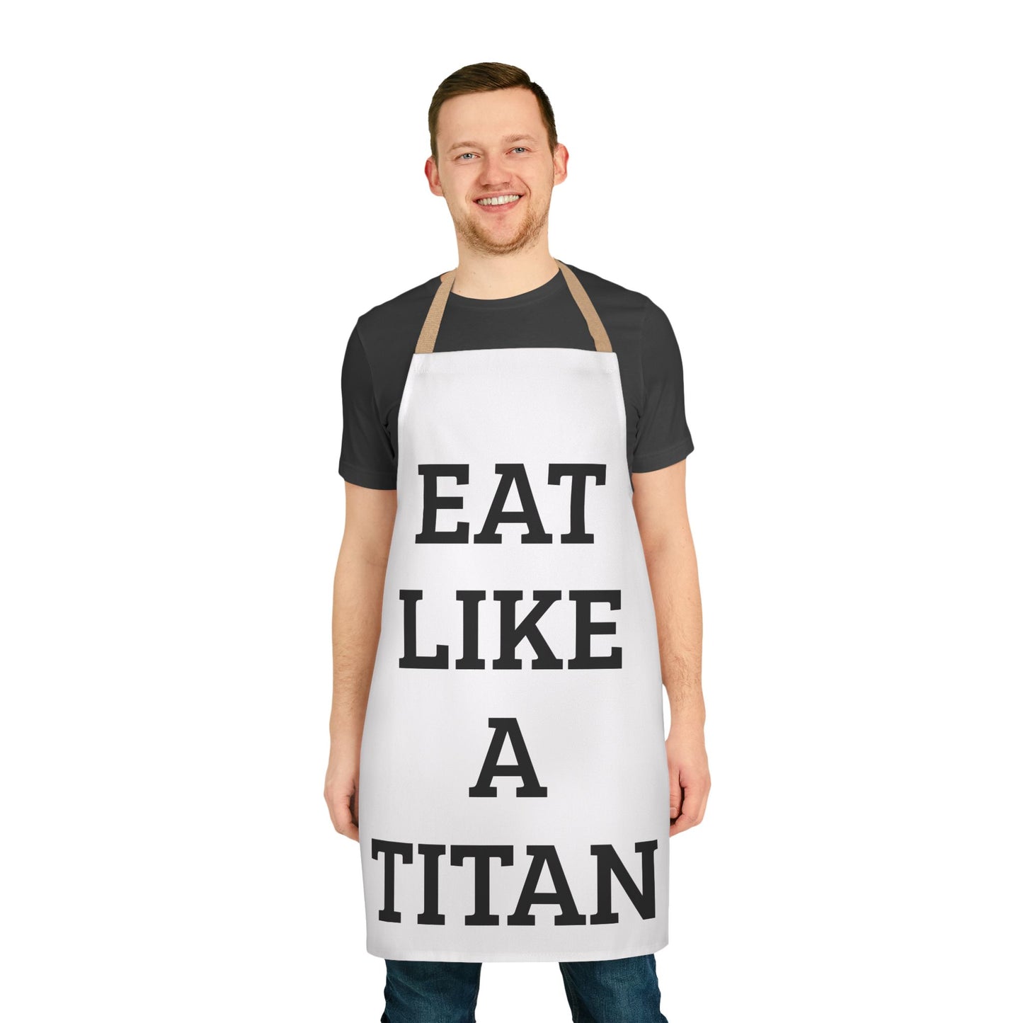 Fitness Related Cooking Apron - 'Eat Like a Titan' with Multi-Color Straps