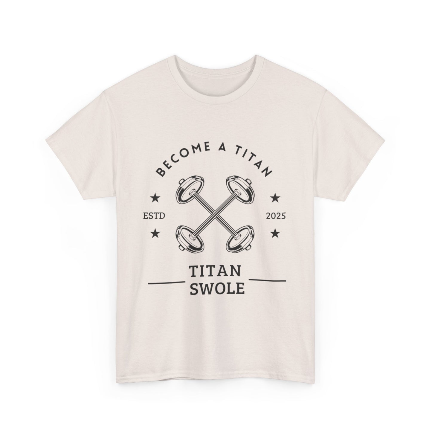 Titan Swole Unisex Heavy Cotton Tee - Become a Titan Gym Shirt