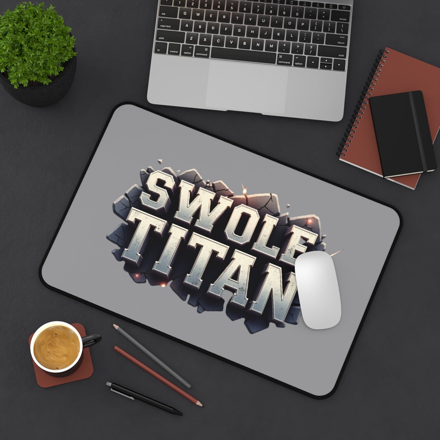 Swole Titan Gaming Desk Mat,Gift for Gamers and Gym Lovers, Office Setup