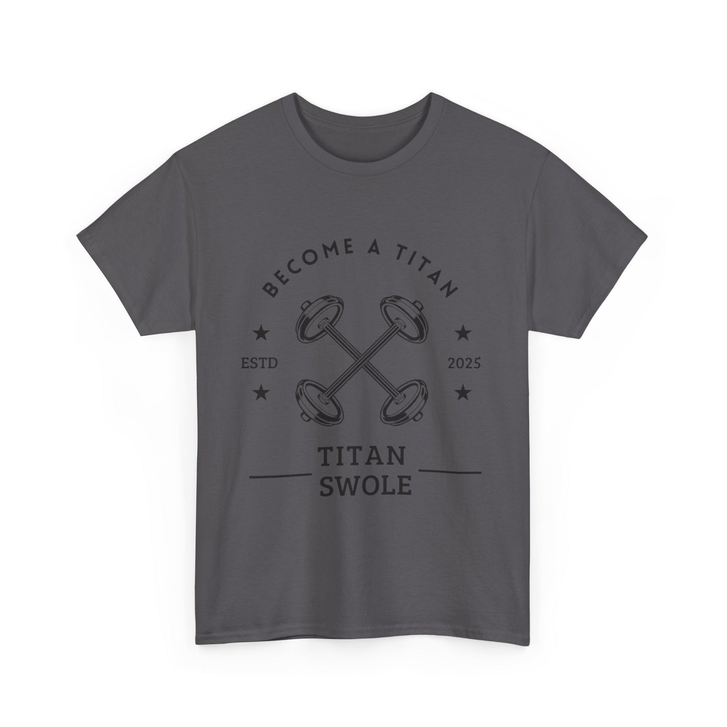 Titan Swole Unisex Heavy Cotton Tee - Become a Titan Gym Shirt