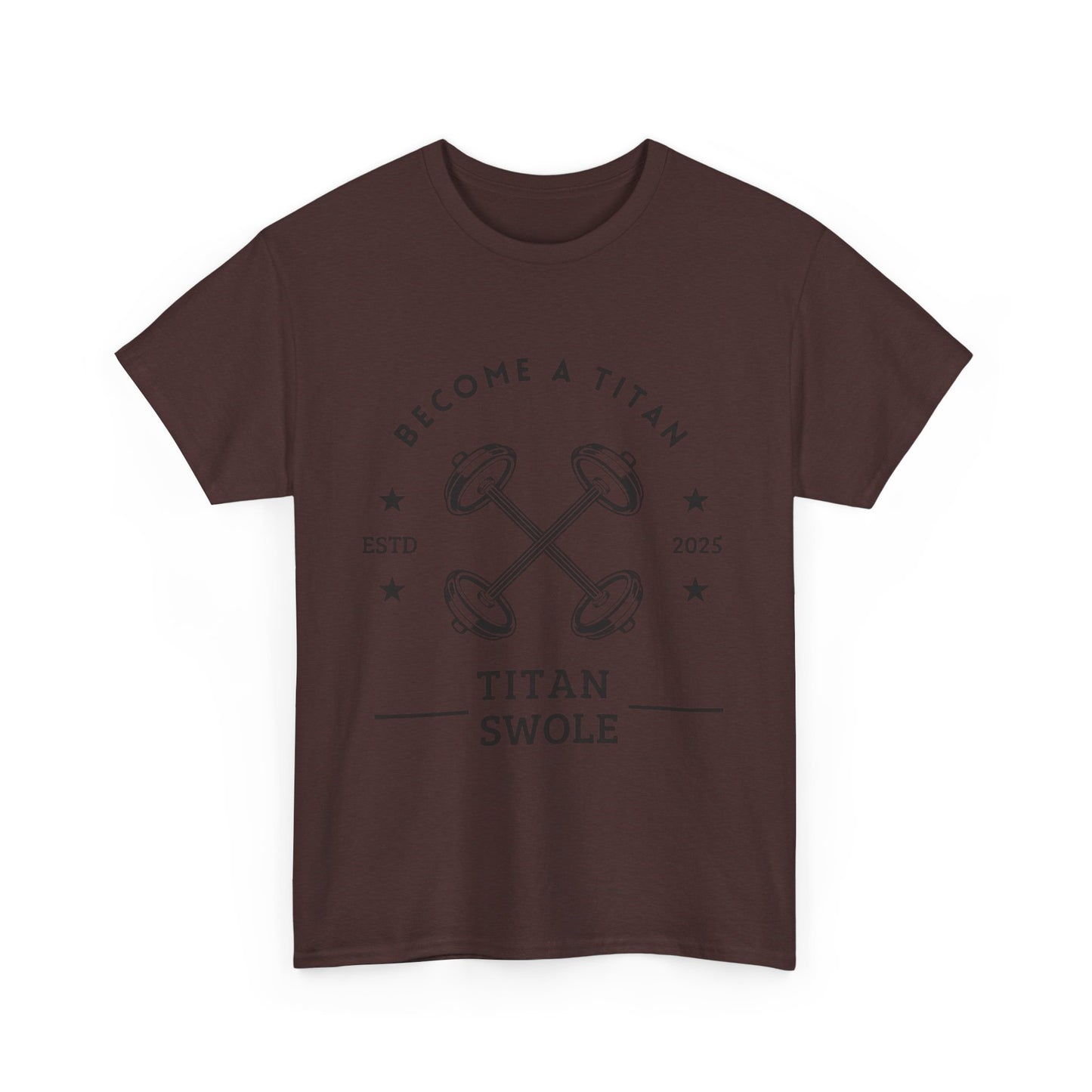 Titan Swole Unisex Heavy Cotton Tee - Become a Titan Gym Shirt