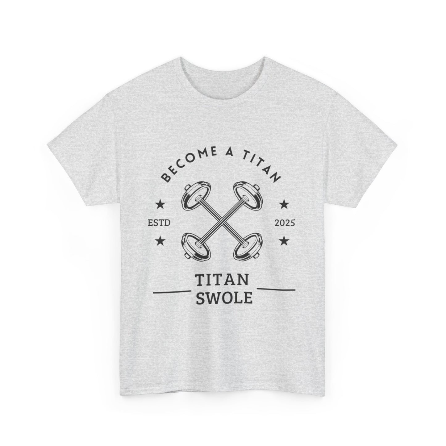 Titan Swole Unisex Heavy Cotton Tee - Become a Titan Gym Shirt