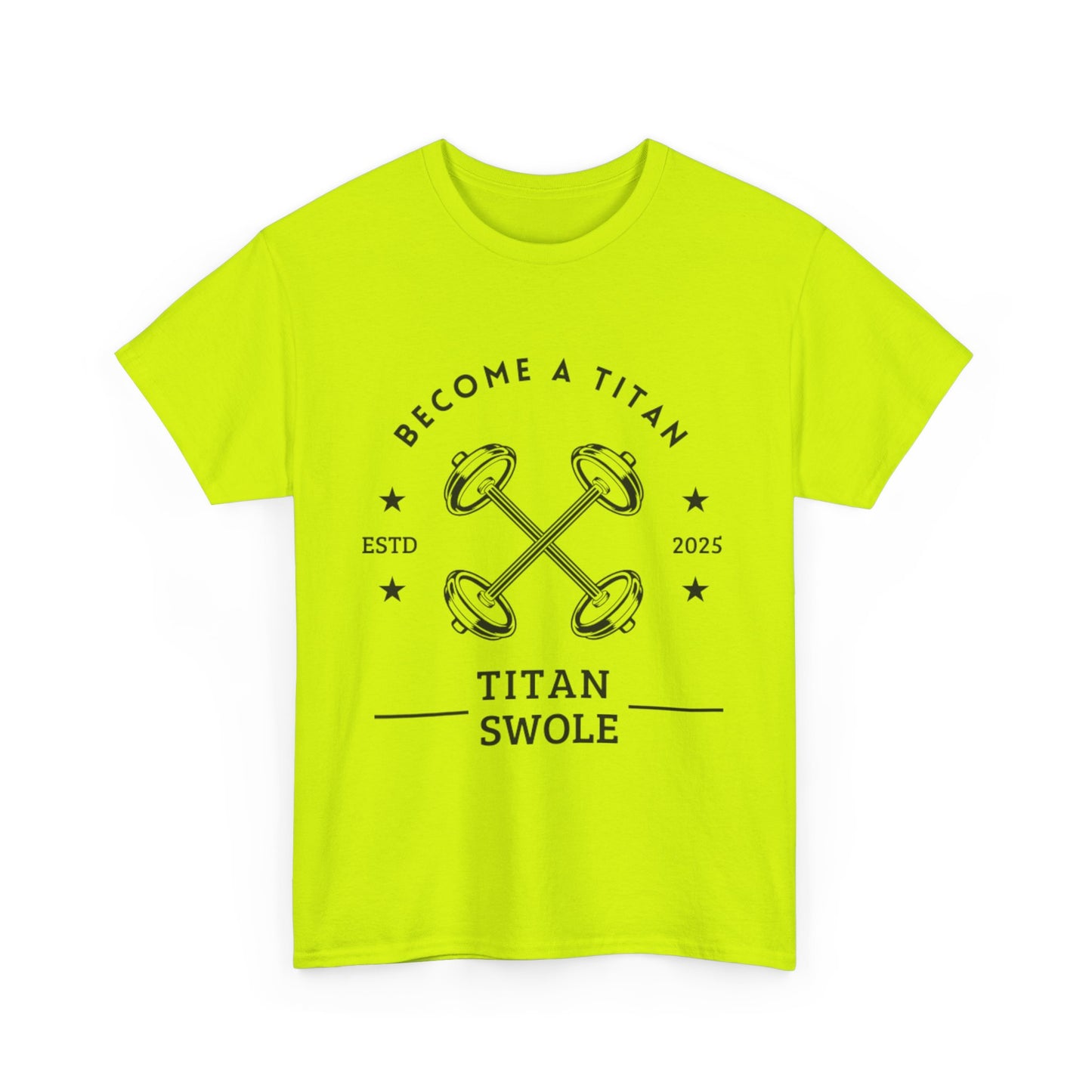 Titan Swole Unisex Heavy Cotton Tee - Become a Titan Gym Shirt