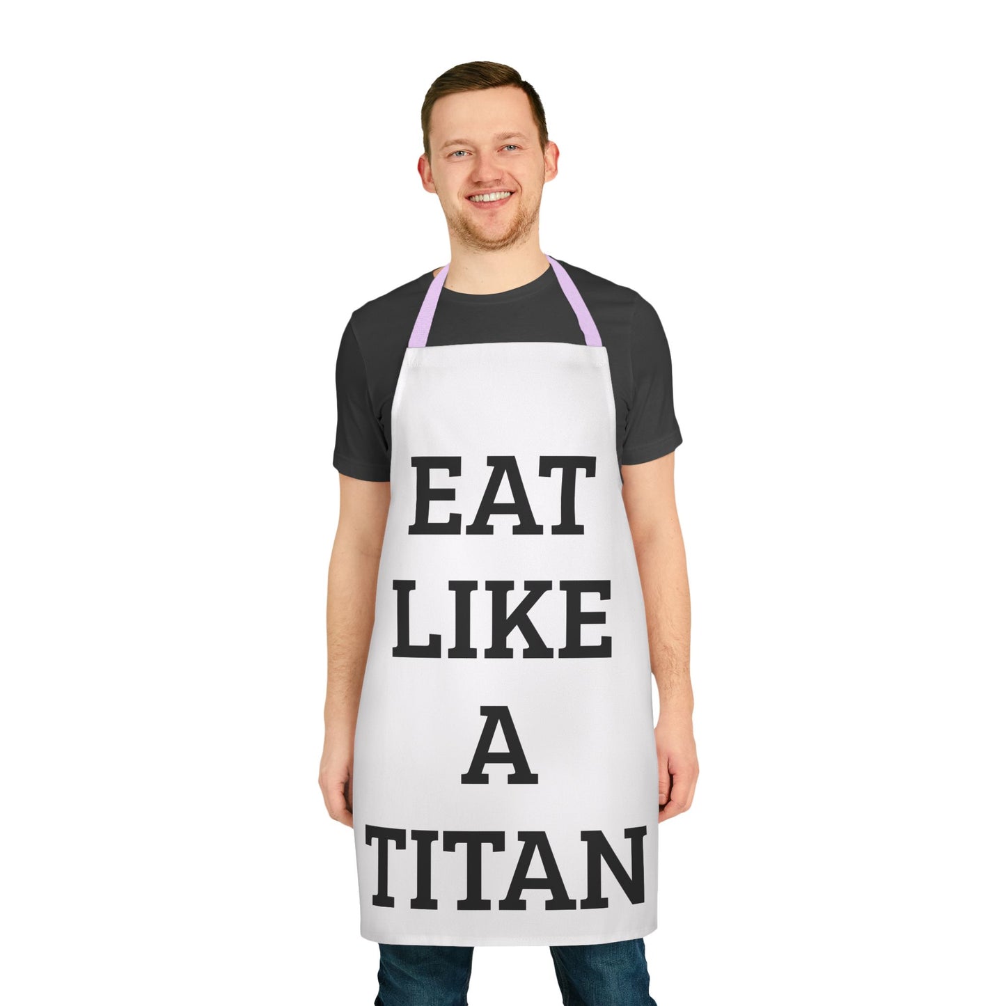 Fitness Related Cooking Apron - 'Eat Like a Titan' with Multi-Color Straps