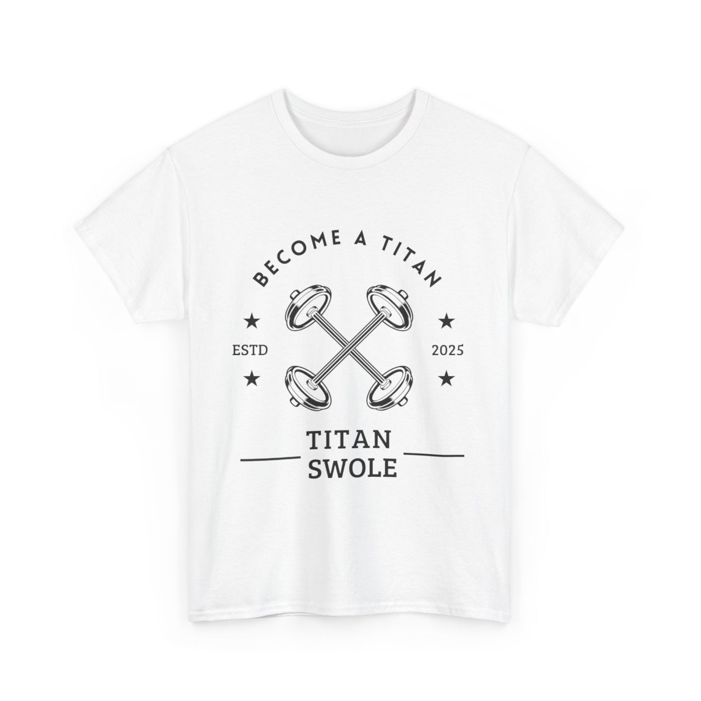 Titan Swole Unisex Heavy Cotton Tee - Become a Titan Gym Shirt